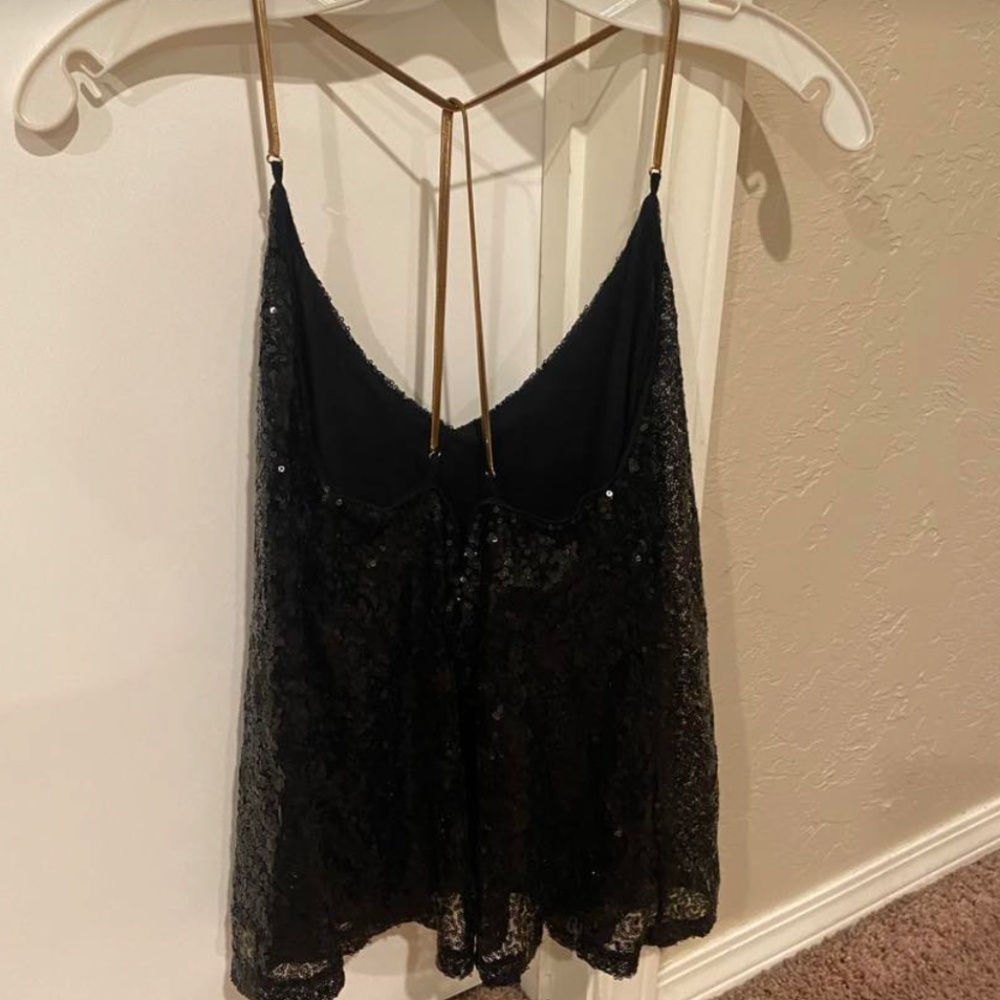 Sequin and gold tank